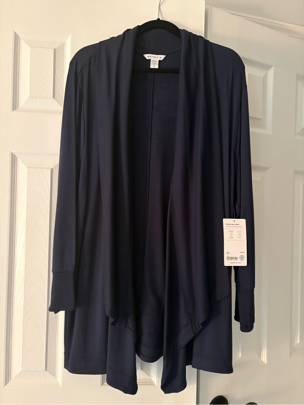 Athleta Women's Navy Open Drape Front Cardigan-Pranayama wrap
